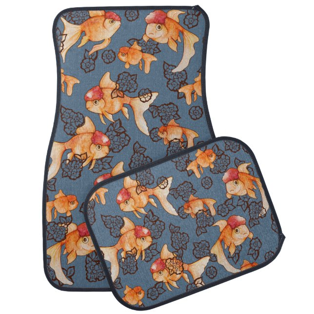 Fancy Oranda Goldfish Car Floor Mat (Set)