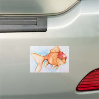 Fancy Oranda Goldfish Car Magnet