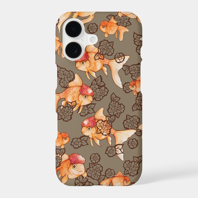 Fancy Oranda Goldfish Iphone Case (Back)