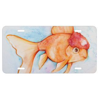 Fancy Oranda Goldfish License Plate