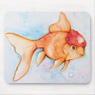 Fancy Oranda Goldfish Mouse Pad
