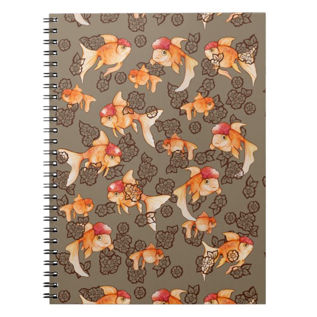 Fancy Oranda Goldfish Notebook (Front)
