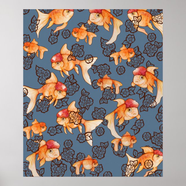 Fancy Oranda Goldfish Poster (Front)
