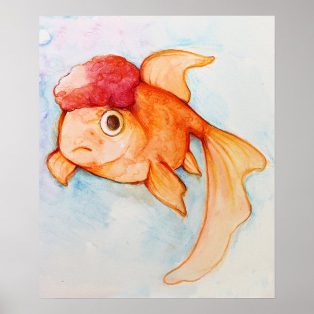 Fancy Oranda Goldfish Poster (Front)