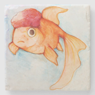 Fancy Oranda Goldfish Stone Coaster