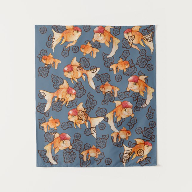 Fancy Oranda Goldfish Tapestry (Front)