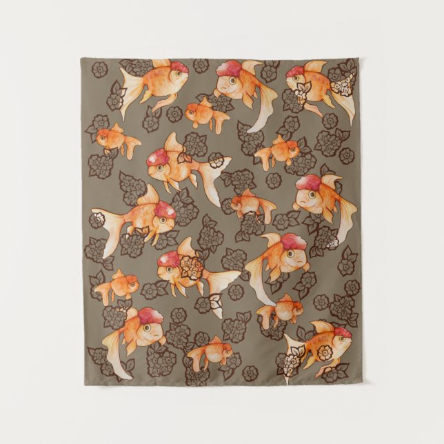Fancy Oranda Goldfish Tapestry (Front)