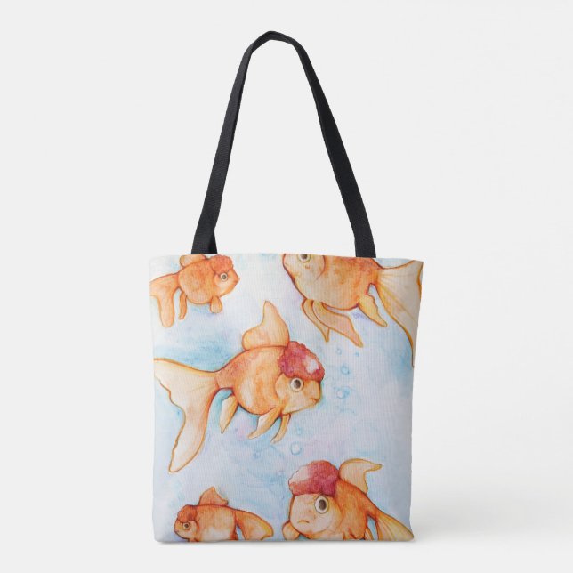 Fancy Oranda Goldfish Tote Bag (Back)