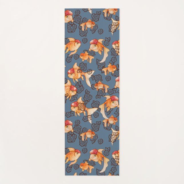 Fancy Oranda Goldfish Yoga Mat (Front)