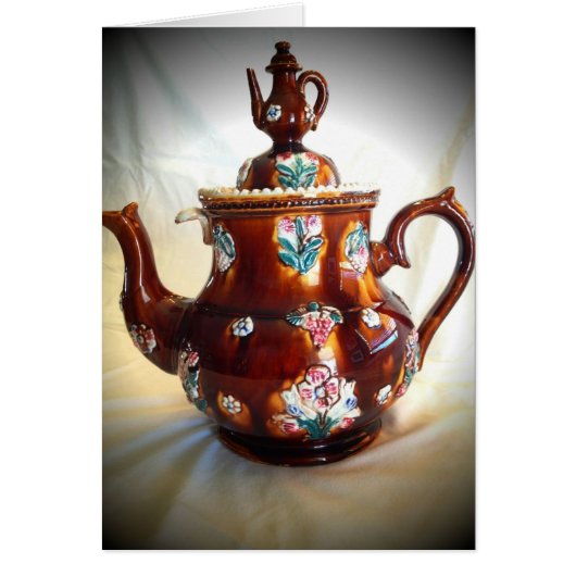 Fancy Ornate Antique English Teapot Coffee Pot Cards (Front)