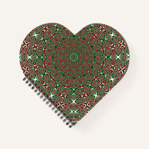 Fancy Ornate Maximalist Groovy Christmas Mandala Notebook