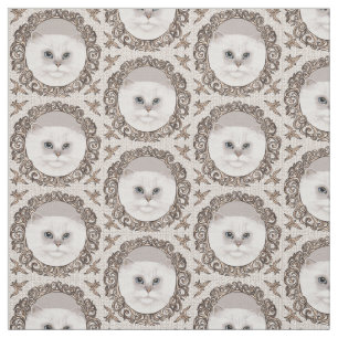 Fancy Ornate Persian Cat Fabric