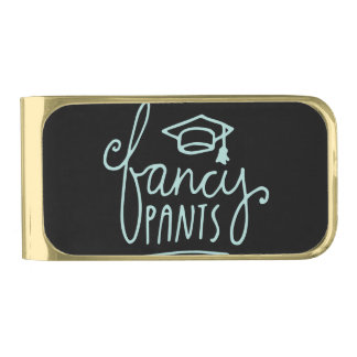 Fancy Pants Funny Grad Gold Finish Money Clip