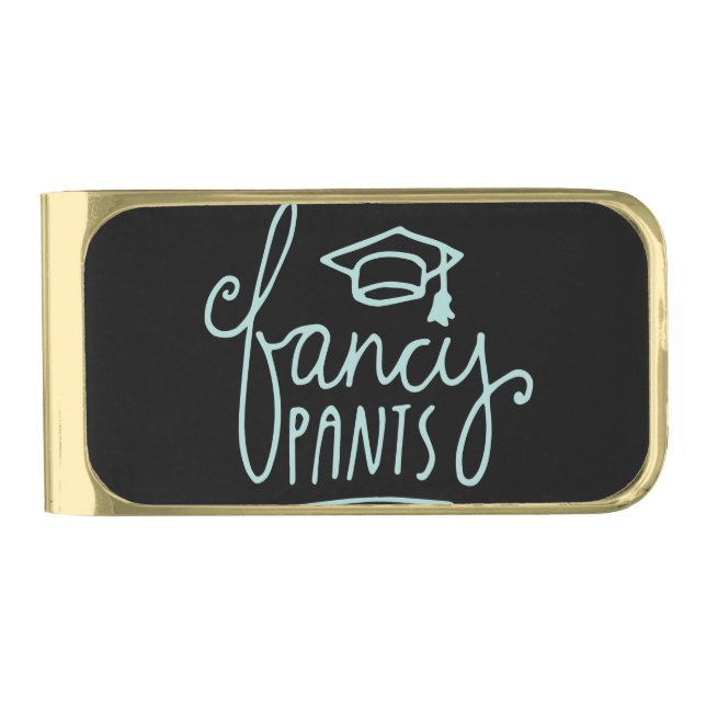 Fancy Pants Funny Grad Gold Finish Money Clip (Front)