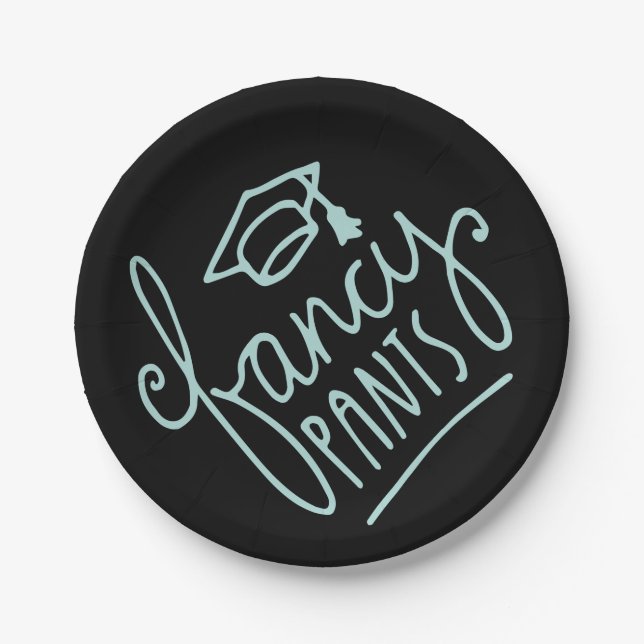 Fancy Pants Funny Grad Paper Plates (Front)