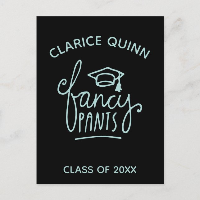 Fancy Pants Funny Grad Party Invite (Front)