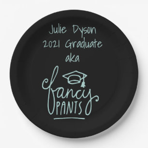 Fancy Pants Funny Graduation Custom  Paper Plates