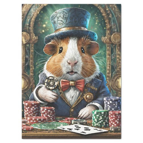 Fancy Pants has a Flush Guinea Pig playing Poker Tissue Paper