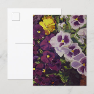 Fancy Pants Pansies Colorful Floral Postcard