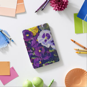 Fancy Pants Pansies in Vibrant Purples iPad Mini Cover