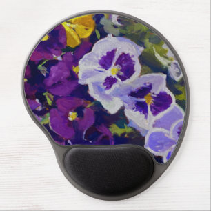 Fancy Pants Pansies Vibrant Purples Gel Mousepad