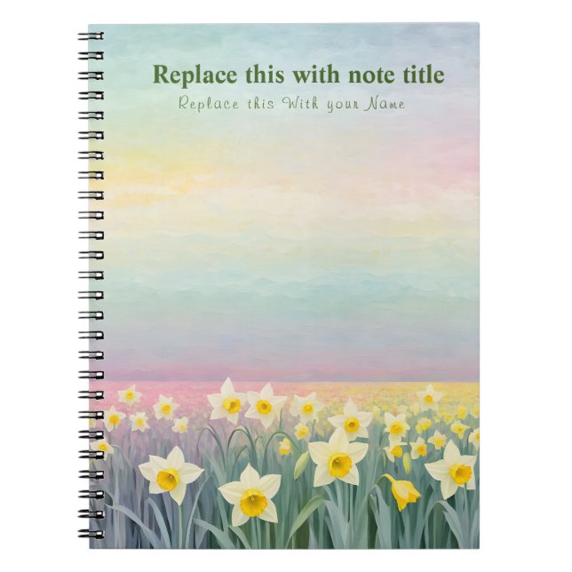Fancy Pastel Floral Notebook (Front)