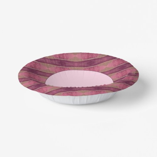 Fancy Patterned Pink Paper Bowls