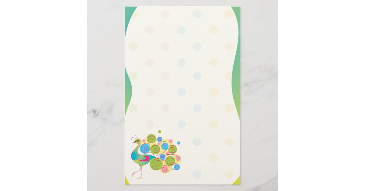 Fancy Peacock Stationery | Zazzle