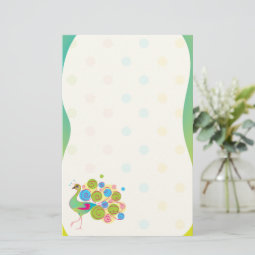 Fancy Peacock Stationery | Zazzle
