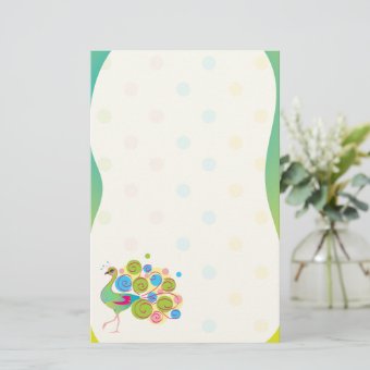 Fancy Peacock Stationery | Zazzle