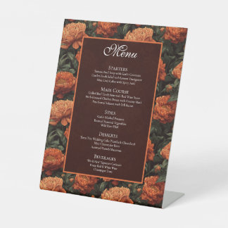 Fancy Peonies Inspired Seasonal Wedding Pedestal Sign