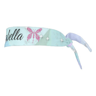 Fancy Pink Butterfly Tie Headband