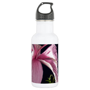 Fancy Pink Flowers Blossoms Shower Wedding Bridal Water Bottle