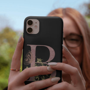 Fancy Pink Glitter Letter B iPhone 11 Pro Case