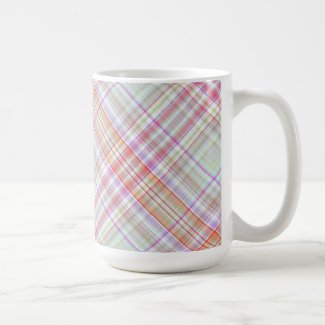 Fancy Pink 'n Green Geometric Plaid