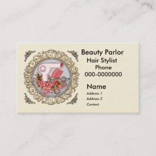 Fancy Pink Roses Beautician Appointment Card
