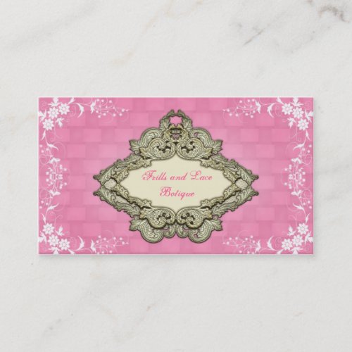 Fancy Pink Shabby Chic Botique Business Cards