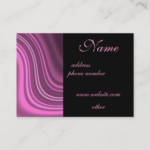 Customizable Fancy Pink Swirl Professional Business Cards