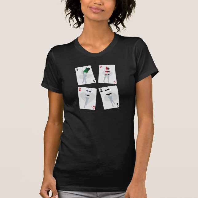 Fancy Playing Cards Womens T-Shirt (Front)