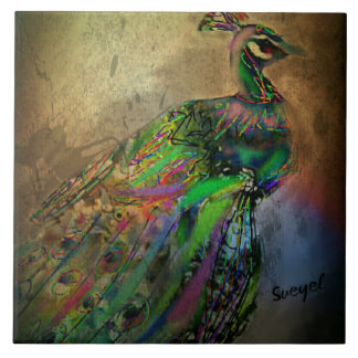 Fancy Plumage Ceramic Tile