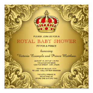 red and gold baby shower ideas