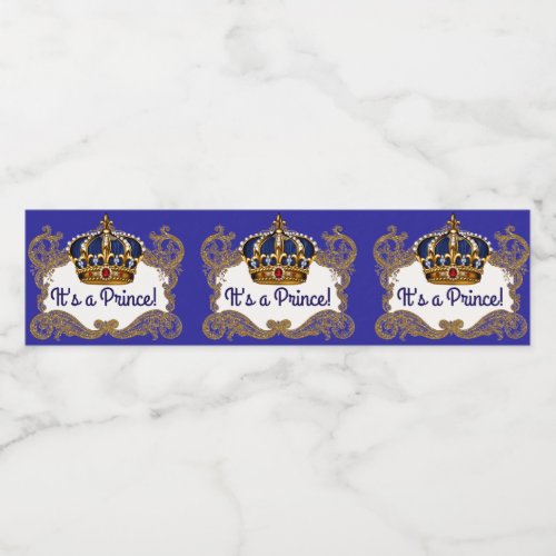 Fancy Prince Royal Crown Water Bottle Labels