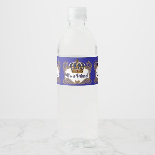 Fancy Prince Royal Crown Water Bottle Labels