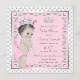 Fancy Princess Baby Shower Invitations