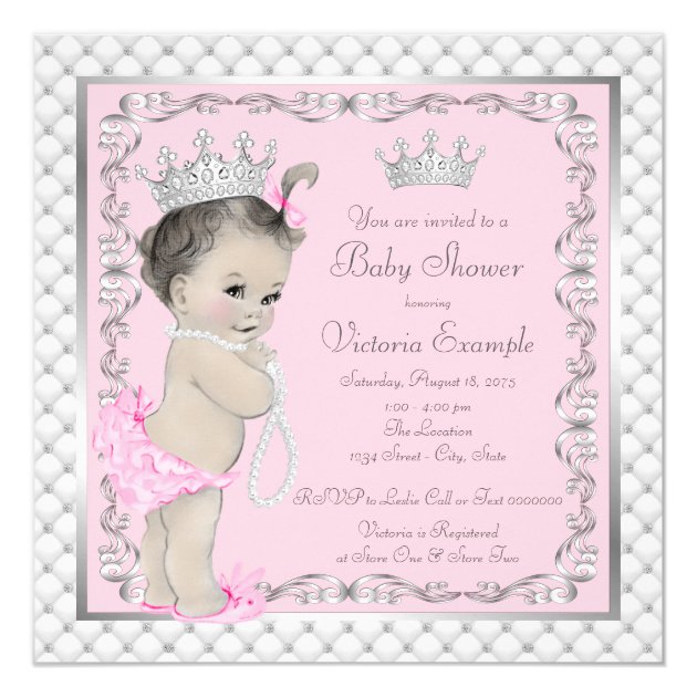 zazzle princess baby shower invitations