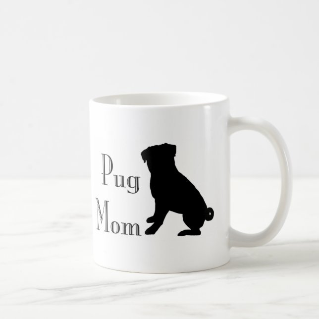 Fancy Pug Mom Coffee Mug (Right)