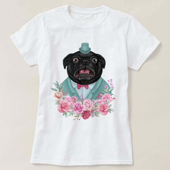 Fancy Pug T-Shirt (Design Front)