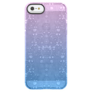 Fancy Purple Blue Floral Damask Style Permafrost iPhone SE/5/5s Case