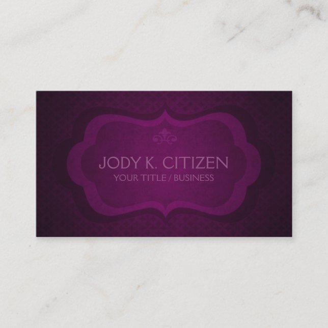 Fancy Purple Business Card (Front)