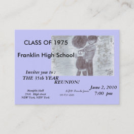 Fancy purple Class Reunion Card